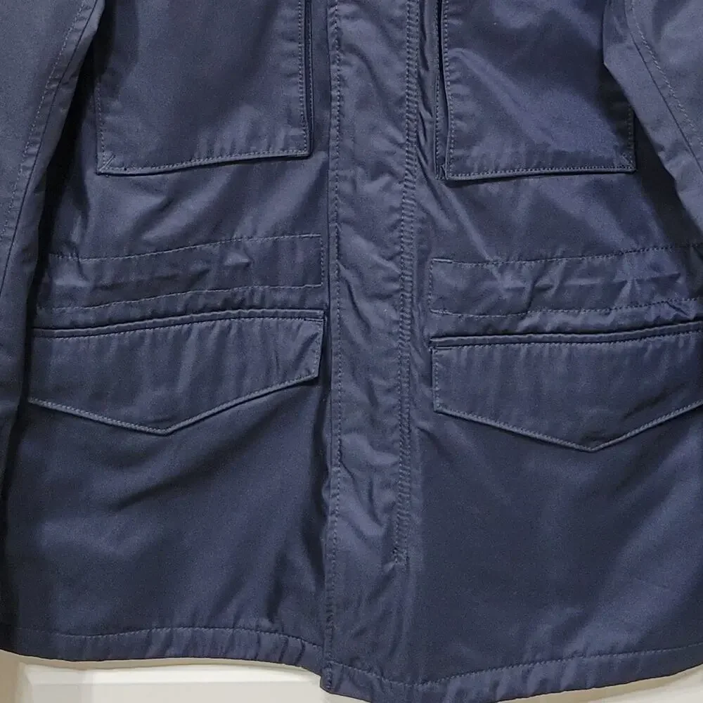 Abercrombie & Fitch Men's M Navy Technical Utility Field Jacket Hooded Outdoor